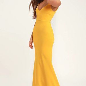 Infinite Glory Golden Yellow Maxi Dress